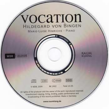 CD Hildegard Von Bingen: Vocation