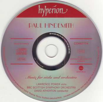 CD Paul Hindemith: Music For Viola And Orchestra