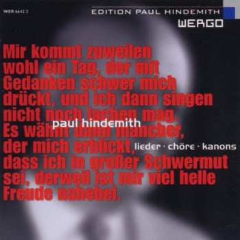 Album Hindemith / Rundfunkchor Berlin: Lieder