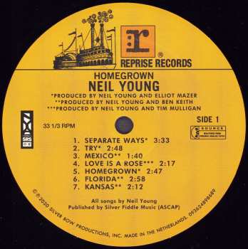 LP Neil Young: Homegrown