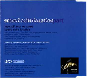 CD Honeyroot: Love Will Tear Us Apart