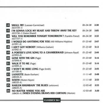 CD Hot Lips Page And His Band: 1938-1940