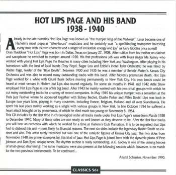 CD Hot Lips Page And His Band: 1938-1940