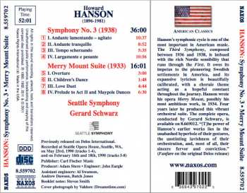 CD Howard Hanson: Symphony No. 3 • Merry Mount Suite