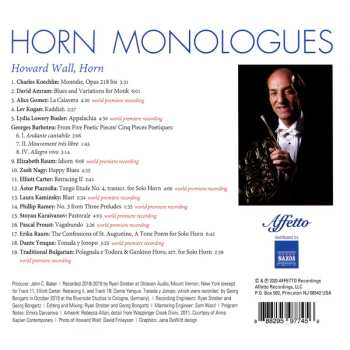 CD Howard Wall: Horn Monologues