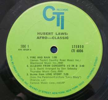 CD Hubert Laws: Afro Classic