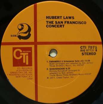 CD Hubert Laws: San Francisco Concert - Scheherazade