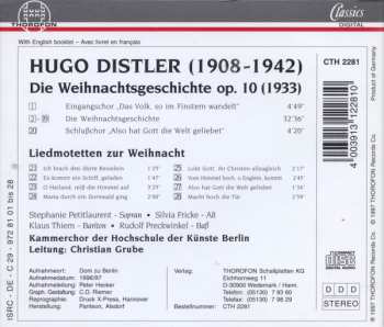 CD Hugo Distler: Die Weihnachtsgeschichte Und Liedmotetten Zur Weihnacht