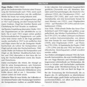 CD Hugo Distler: Die Weihnachtsgeschichte Und Liedmotetten Zur Weihnacht