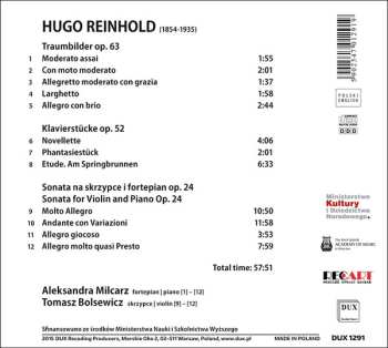 CD Hugo Reinhold: Selected Works