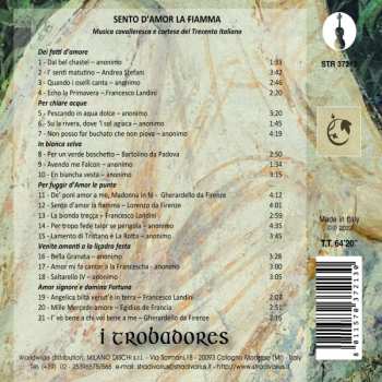 CD I Trobadores: Sento D'Amor La Fiamma (Musica Cavalleresca E Cortese Del Trecento Italiano)