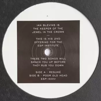 Ian Blevins: Resumé / Poor Old Head