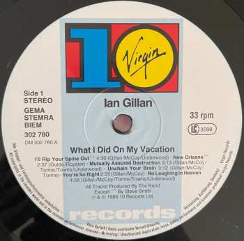 2LP Ian Gillan: What I Did On My Vacation