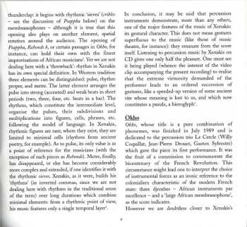 CD Iannis Xenakis: Psappha, Rebonds A & B, Okho Pour Trois Djembés
