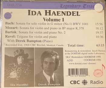 CD Johann Sebastian Bach: Vol.1 . 1968 Recital