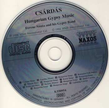 CD Ifj. Sánta Ferenc És Cigányzenekara: Csárdás (Hungarian Gypsy Music)