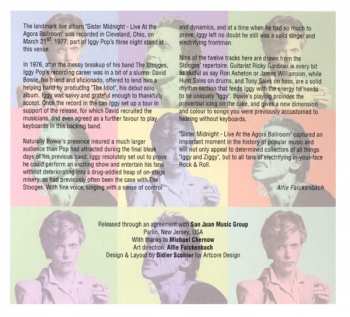 CD Iggy Pop: Sister Midnight - Live At The Agora