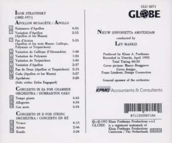 CD Igor Stravinsky: Apollon Musagète / Dumbarton Oaks / Concerto In D