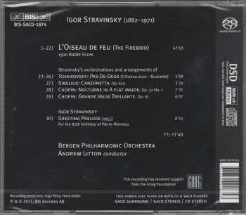 SACD Igor Stravinsky: L'Oiseau De Feu (The Firebird) - 1910 Ballet Score And Arrangements Of Works By Tchaikovsky, Sibelius & Chopin