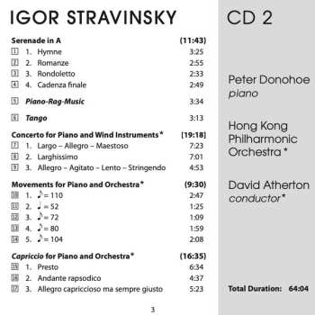 2CD Igor Stravinsky: Music For Piano Solo And Piano And Orchestra