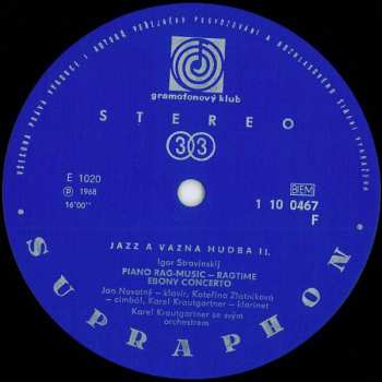 LP Igor Stravinsky: Skladby Igora Stravinského Inspirované Jazzem
