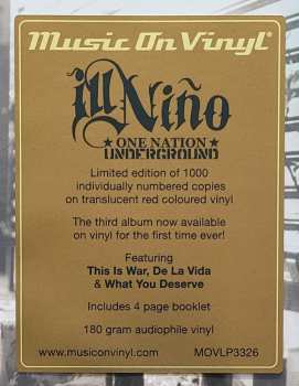 LP Ill Niño: One Nation Underground CLR | LTD | NUM
