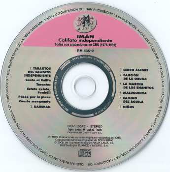 CD Imán, Califato Independiente: Todas Sus Grabaciones En CBS (1978 - 1980)