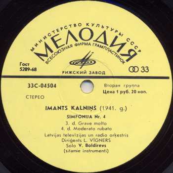 LP Imants Kalniņš: 4. Simfonija
