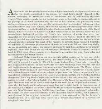 CD Gustav Holst: Ballet Music From The Golden Goose - Double Concerto...