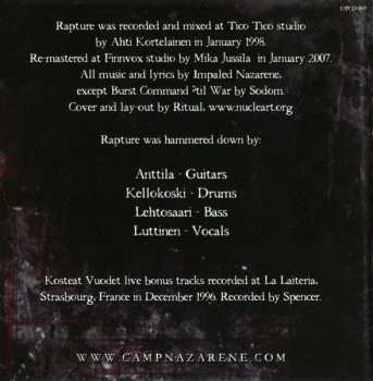 CD Impaled Nazarene: Rapture DIGI