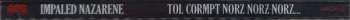 CD Impaled Nazarene: Tol Cormpt Norz Norz Norz...