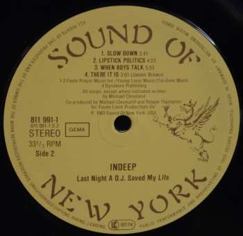 LP Indeep: Last Night A DJ Saved My Life!