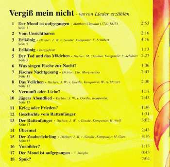 CD Michael Gees: Vergiß Mein Nicht – Wovon Lieder Erzählen (Kinderkonzert)