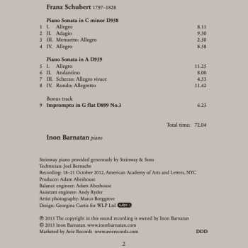 CD Franz Schubert: Piano Sonatas D958 & D959