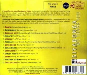 CD Insingizi: African Harmonies: Siyabonga - We Thank You