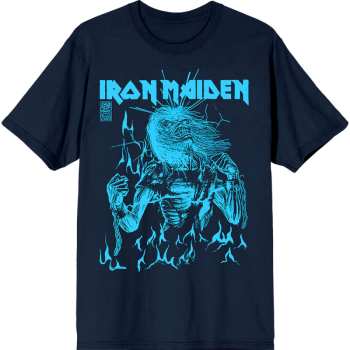 Merch Iron Maiden: Póló 50 Life After Death Flames Blue