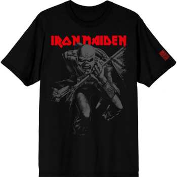 Merch Iron Maiden: Iron Maiden Unisex T-shirt: 50 Trooper Crop Grey (black) (sleeve Print) (small) S
