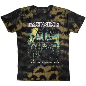 Merch Iron Maiden: Iron Maiden Unisex T-shirt: A Matter Of Life & Death (wash Collection) (medium) M
