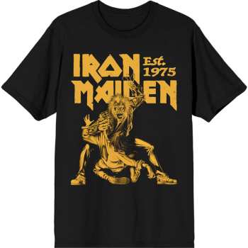 Merch Iron Maiden: Póló Est. 1975 Claw Yellow Graphic