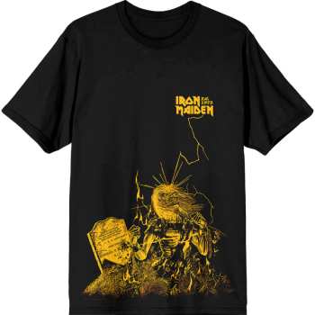 Merch Iron Maiden: Iron Maiden Unisex T-shirt: Est.1975 Life After Death Lightning (black) (small) S
