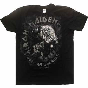 Merch Iron Maiden: Póló Number Of The Beast Grey Tone 