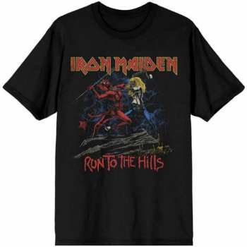 Merch Iron Maiden: Póló Number Of The Beast Run To The Hills Distress 