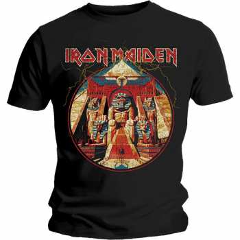 Merch Iron Maiden: Póló Powerslave Lightning Circle 