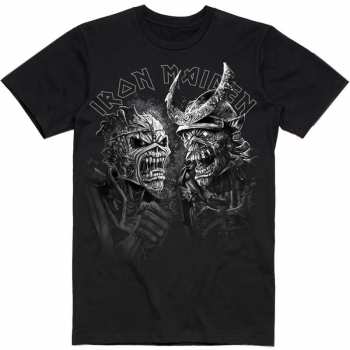 Merch Iron Maiden: Póló Senjutsu Large Grayscale Heads