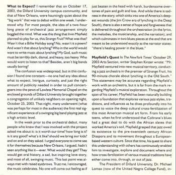 CD Irvin Mayfield: Strange Fruit