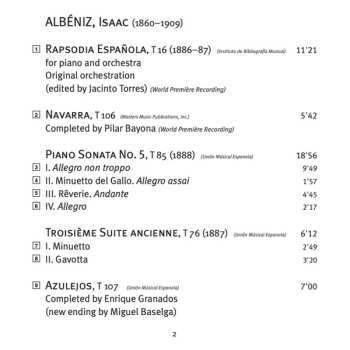 CD Isaac Albéniz: Piano Music Volume 6
