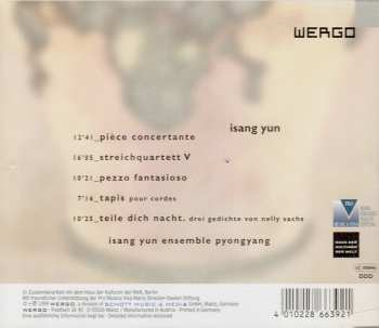 CD Isang Yun: Pièce Concertante / Streichquartett V / Pezzo Fantasioso / Tapis / Teile Dich Nacht