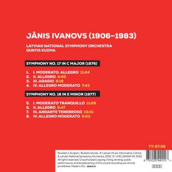 CD Latvian National Symphony Orchestra: Symphonies Nos. 17 & 18 