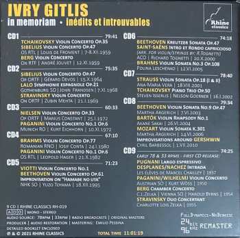 9CD/Dobozkészlet Ivry Gitlis: In Memoriam / Inédits Et Introuvables