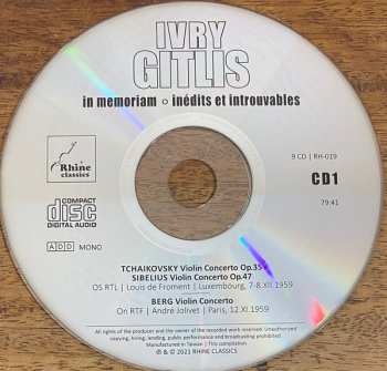 9CD/Dobozkészlet Ivry Gitlis: In Memoriam / Inédits Et Introuvables